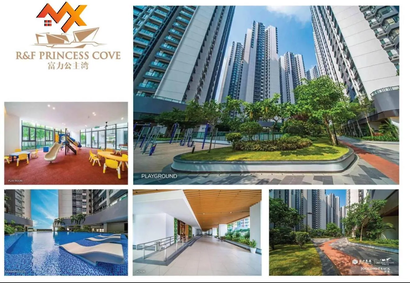 R&F Mall Princess Cove 10-12Pax Sea View-Smart Tv 70Inch Johor Bahru Apartment